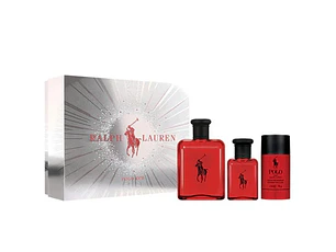 PERFUME POLO RED VARON EDT 125 ML / 40 ML / DESODORANTE 75 ML ESTUCHE