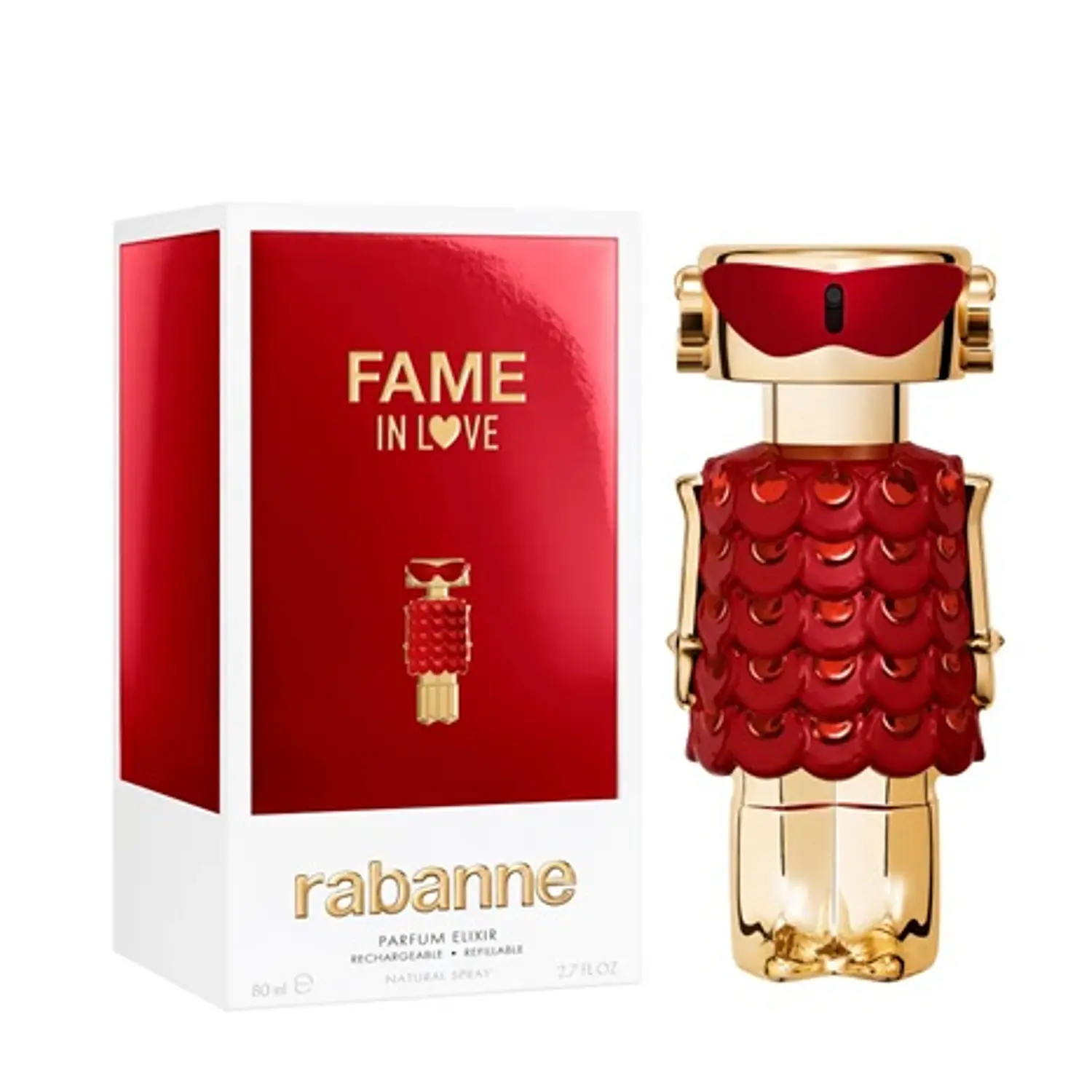 PERFUME FAME IN LOVE PARFUM ELIXIR PACO RABANNE RECARGABLE MUJER 80 ML