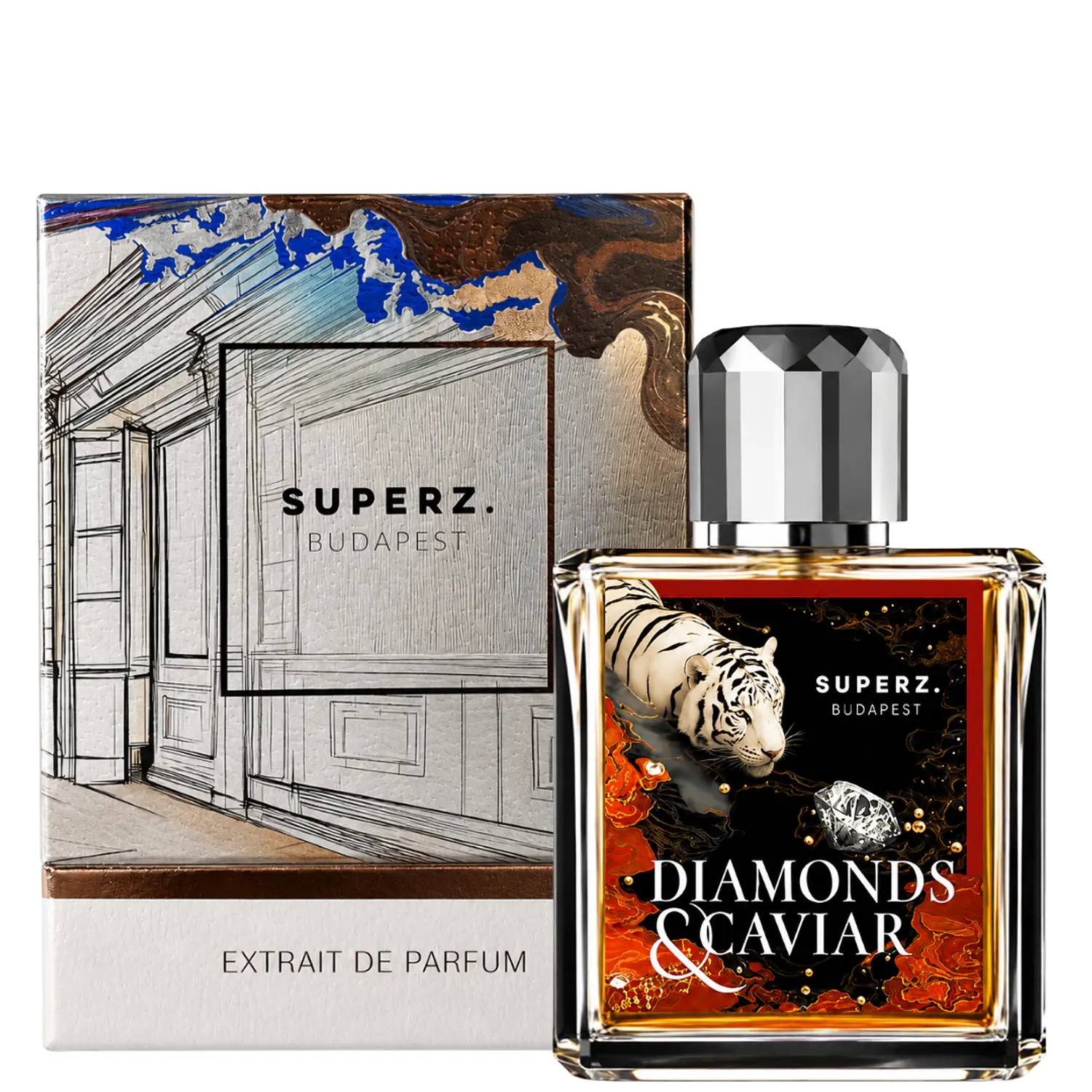 PERFUME SUPERZ DIAMOND & CAVIAR UNISEX EXTRAIT DE PARFUM 50 ML 1