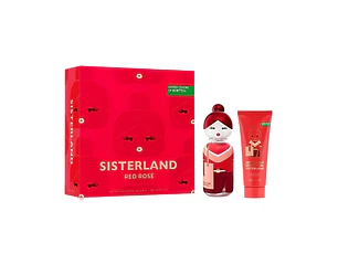 PERFUME BENETTON UNITED COLORS SISTERLAND RED ROSE DAMA EDT 80 ML / BODY LOTION 75 ML ESTUCHE