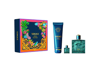 PERFUME EROS VERSACE VARON EDP 100 ML / 5 ML / SHOWER GEL 150 ML ESTUCHE