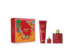 PERFUME EROS FLAME VERSACE VARON EDP 100 ML / 5 ML / SHOWER GEL 150 ML ESTUCHE