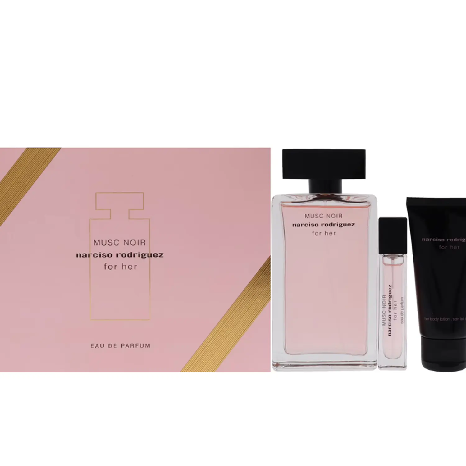 PERFUME NARCISO RODRIGUEZ MUSC NOIR DAMA EDP 100 ML / 10 ML / BODY LOTION 50 ML ESTUCHE