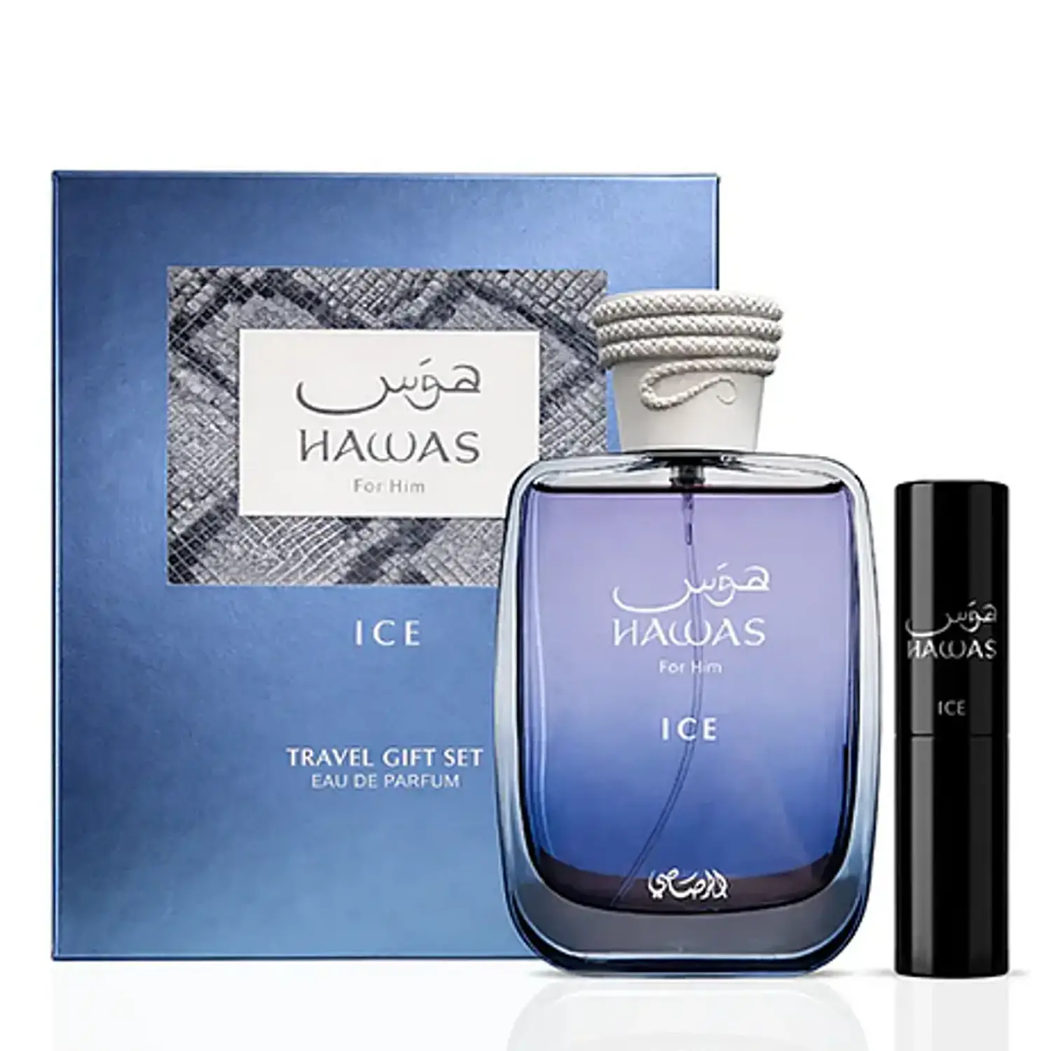 PERFUME RASASI HAWAS ICE HOMBRE EDP 100 ML / 8 ML ESTUCHE