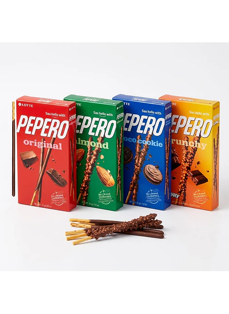 Pack 4 Pepero variedad de sabores 