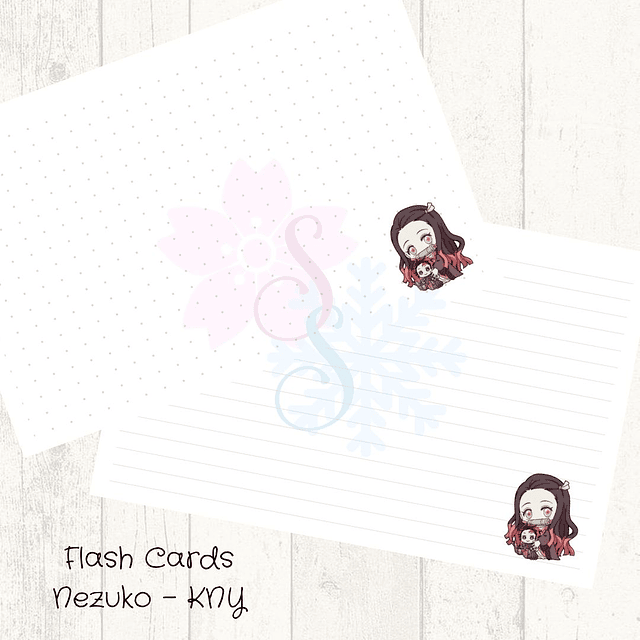 Set Flash Cards  Nezuko 2 - Kimetsu no Yaiba