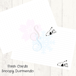 Set Flash Cards Snoopy Durmiendo