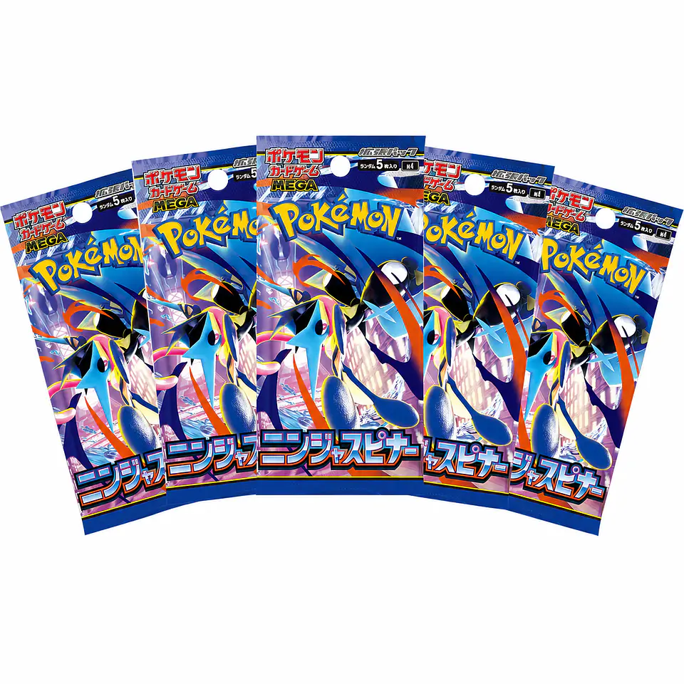 Pokémon Ninja Spinner M4 Japonés – Pack x5 Booster Packs 1
