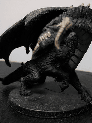 Large Black Dragon #55 Unhallowed Mini Dungeons And Dragons