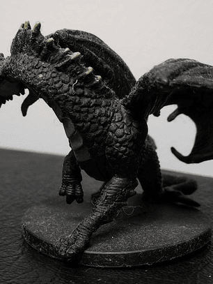 Large Black Dragon #55 Unhallowed Mini Dungeons And Dragons