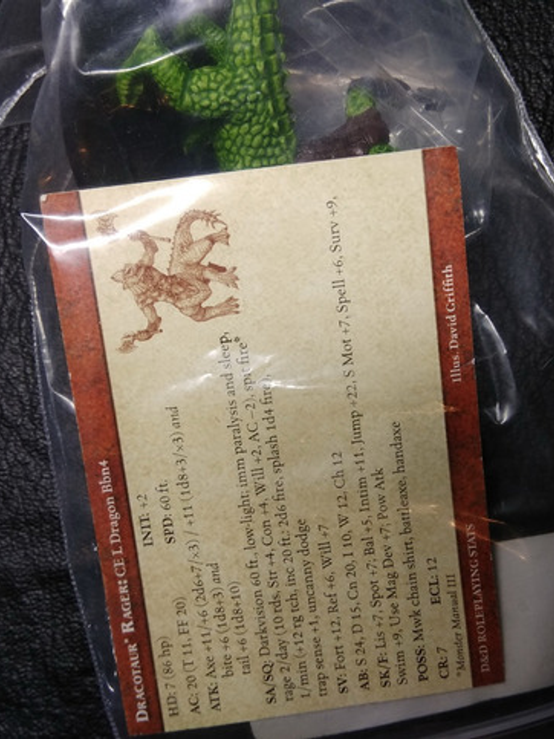 Dracotaur Rager #50 Night Below Miniatura Dungeons & Dragons 4