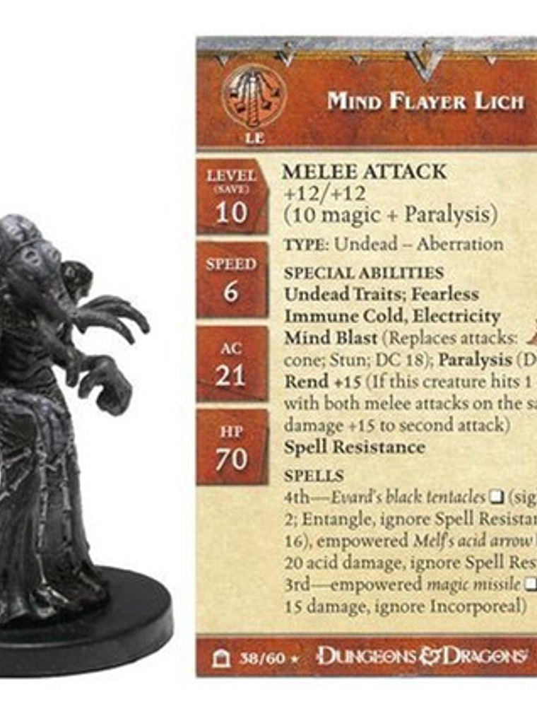 Mind Flayer Lich #38 Night Below Miniatura Dungeons Dragons 3