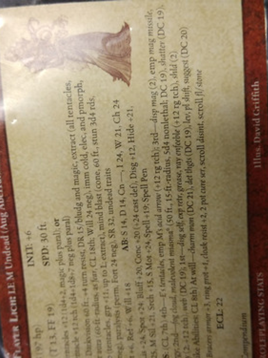 Mind Flayer Lich #38 Night Below Miniatura Dungeons Dragons 4