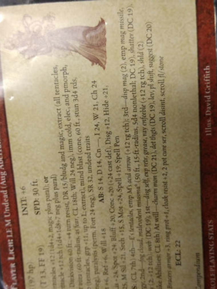 Mind Flayer Lich #38 Night Below Miniatura Dungeons Dragons 4