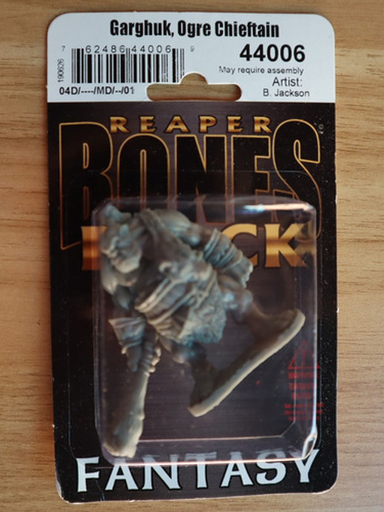 Garghuk Ogre Chieftain Reaper Black Miniatura Dungeons & Dra 2