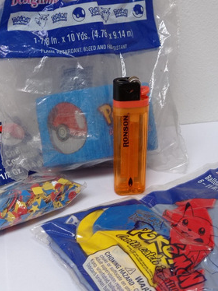 Set 3 Piezas Confeti Pokemon 1998 Nintendo 2
