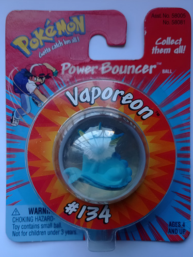 Vaporeon Power Bouncer 1999 Hasbro Pokemon Nintendo 1