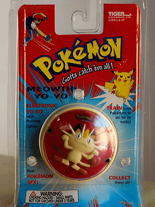 Meowth Yo-yo Electrónico 1998 Pokemon Tiger Hasbro Nintendo