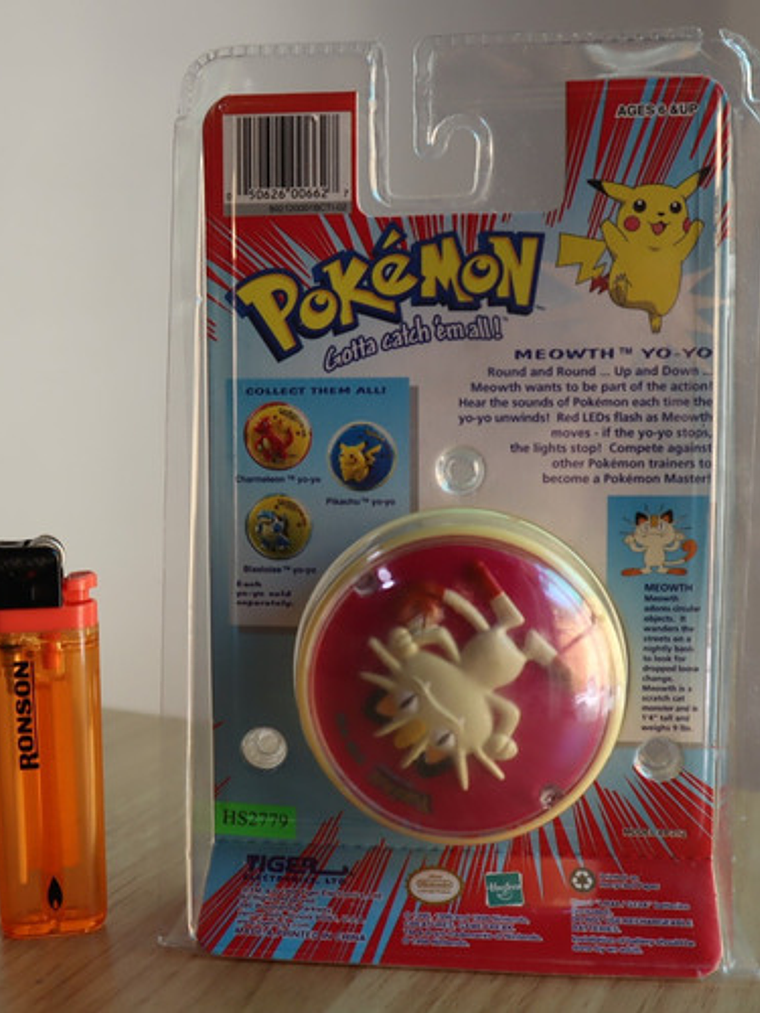 Meowth Yo-yo Electrónico 1998 Pokemon Tiger Hasbro Nintendo 6
