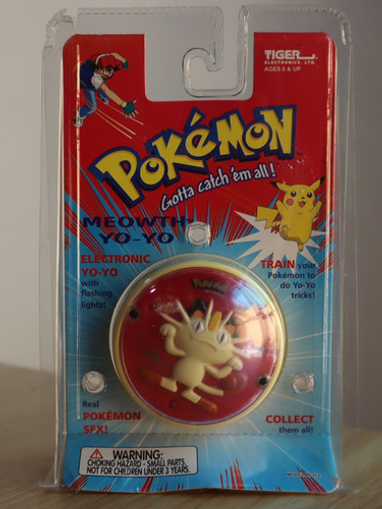 Meowth Yo-yo Electrónico 1998 Pokemon Tiger Hasbro Nintendo 8