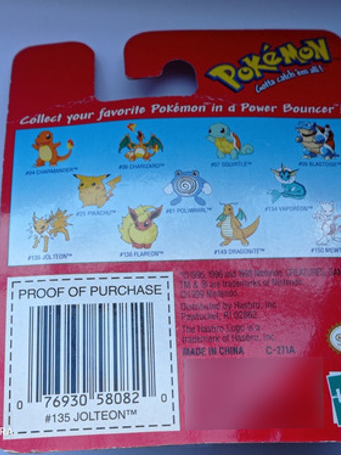 Jolteon Power Bouncer 1999 Hasbro Pokemon Nintendo 4