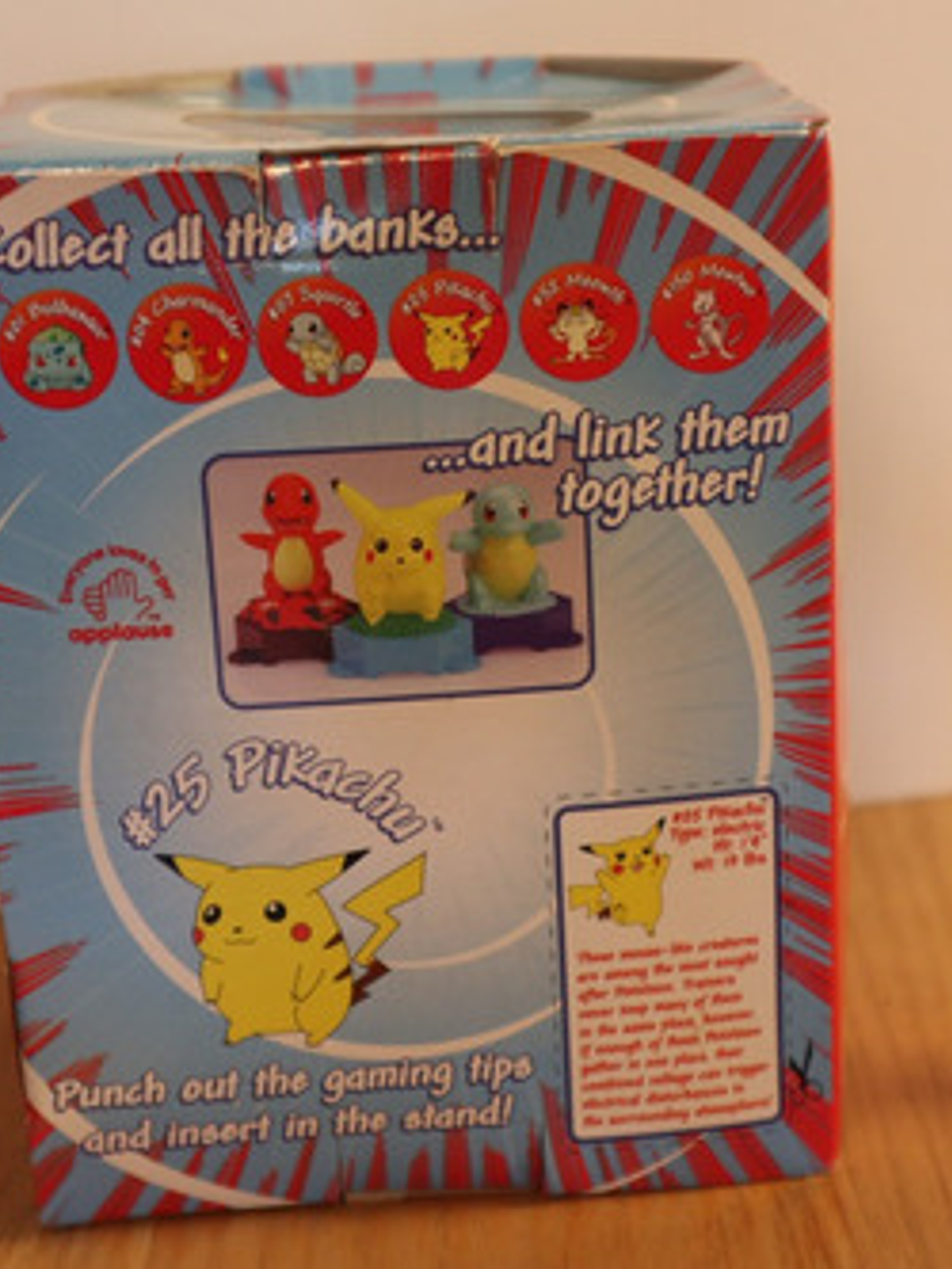 Alcancia Pikachu 1999 Nintendo Applause Pokemon 6