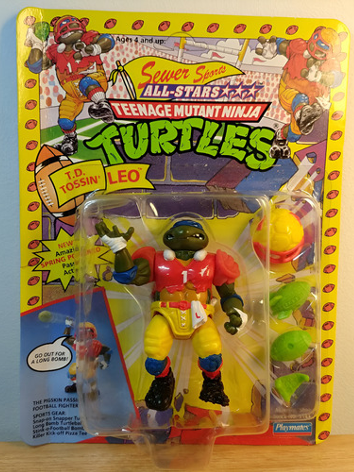 T.d. Tossin Leo 1991 Tmnt ! Leonardo Sewer Sports 90s Ninja 1