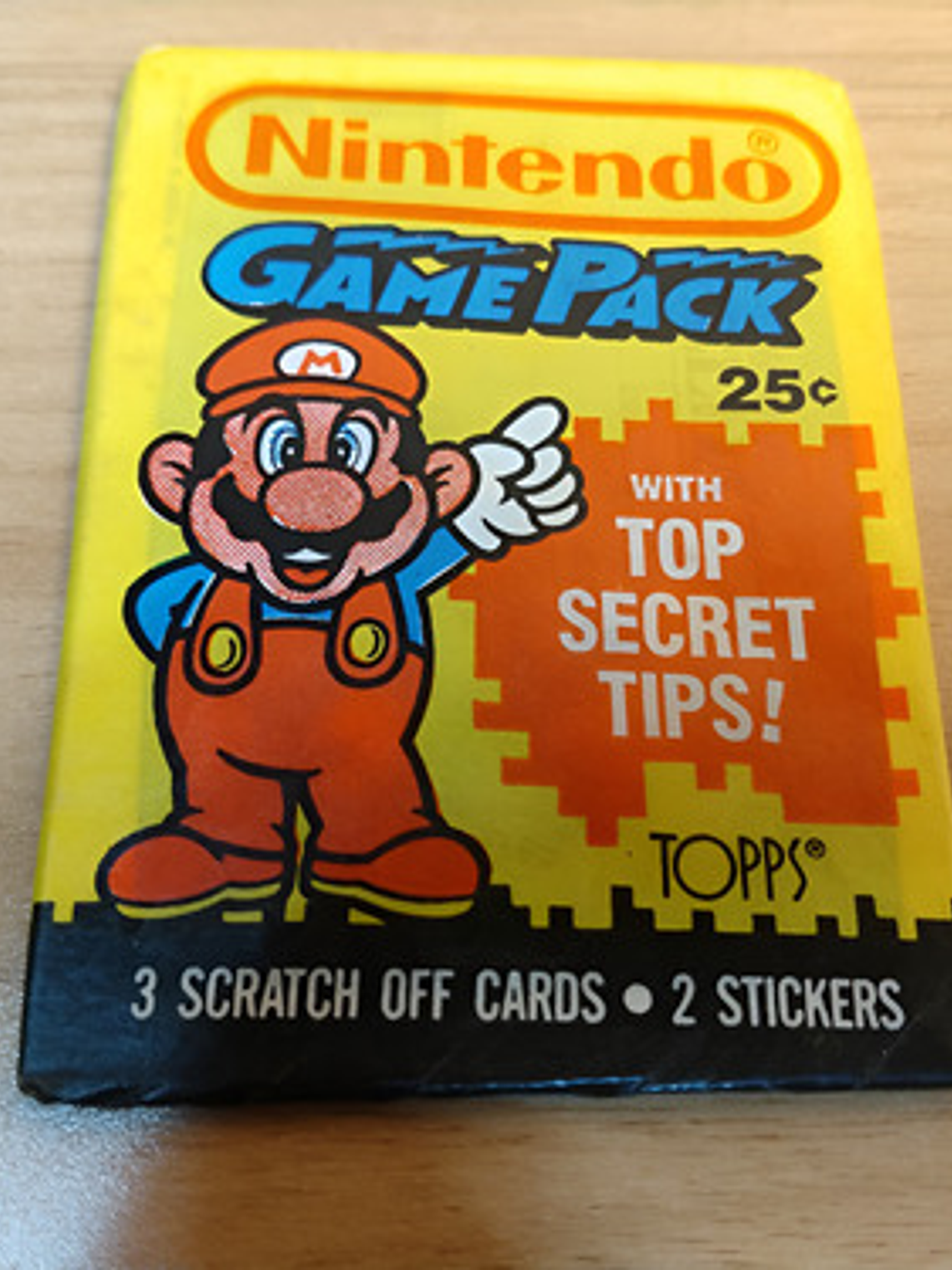 Sobre 5 Cartas Nintendo 1989 Gamepack Mario 1