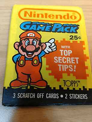 Sobre 5 Cartas Nintendo 1989 Gamepack Mario