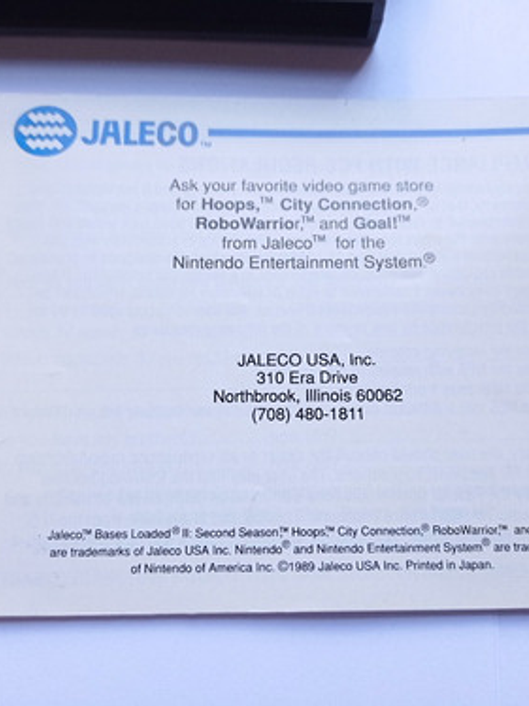 Bases Loaded 2 Second Season Con Manual Nes Jaleco Nintendo 5