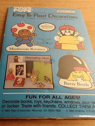 Mario Bros Figuras Adornos Para Pintar 1990 Nintendo