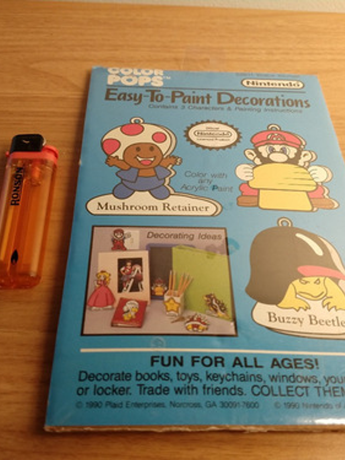 Mario Bros Figuras Adornos Para Pintar 1990 Nintendo 2