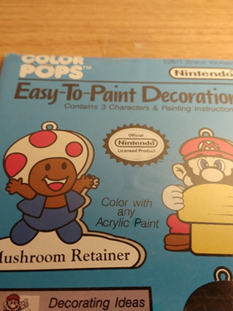 Mario Bros Figuras Adornos Para Pintar 1990 Nintendo 3
