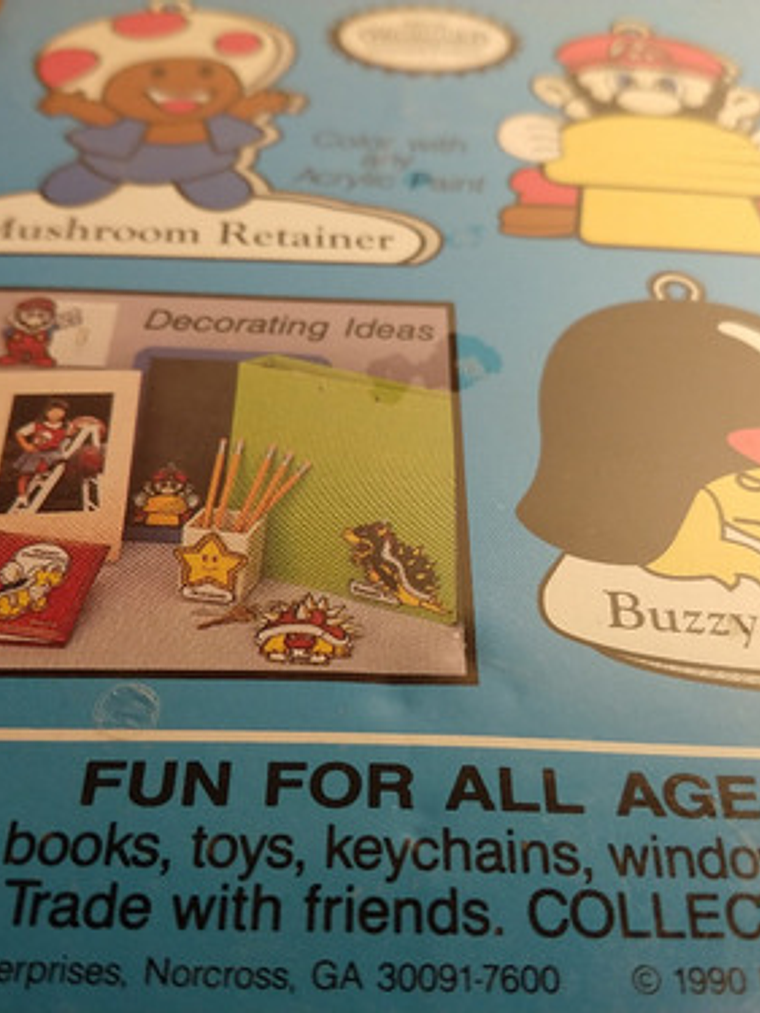 Mario Bros Figuras Adornos Para Pintar 1990 Nintendo 4