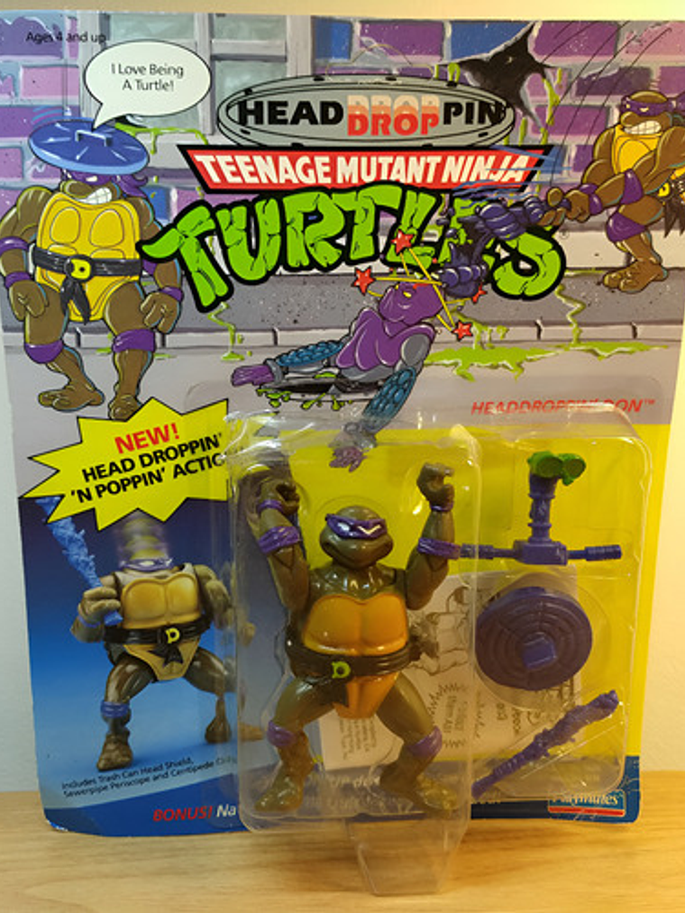 Headdroppin Don 1991 Tmnt ! Donatello Wacky Action - Ninja 1