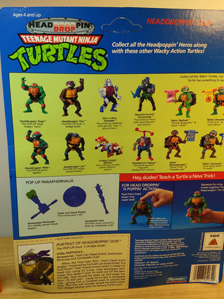 Headdroppin Don 1991 Tmnt ! Donatello Wacky Action - Ninja 7