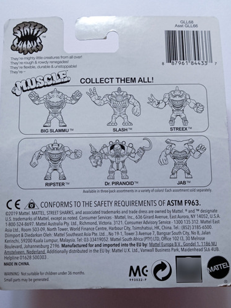 Street Sharks M.u.s.c.l.e Miniaturas Set Mattel Muscle 4