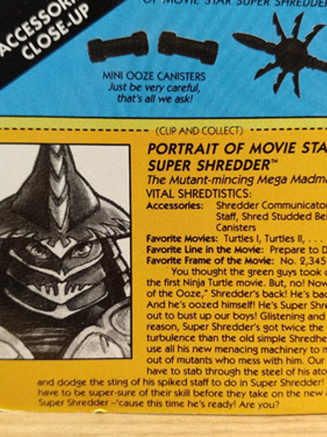 Movie Star Super Shredder 1992 Tmnt ! Destructor 6
