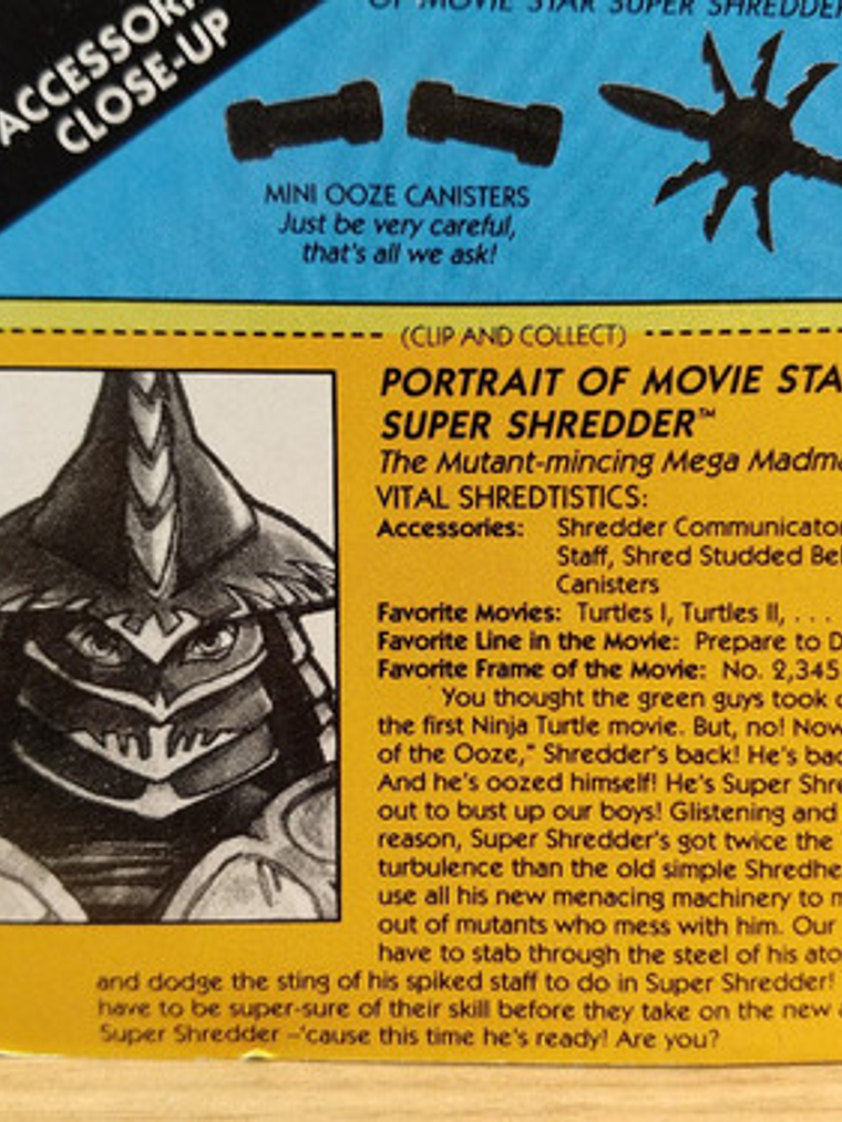 Movie Star Super Shredder 1992 Tmnt ! Destructor 6