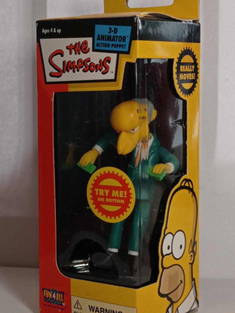 Mini Marioneta Mr Burns 2003 Simpsons Fun4all Puppet 3