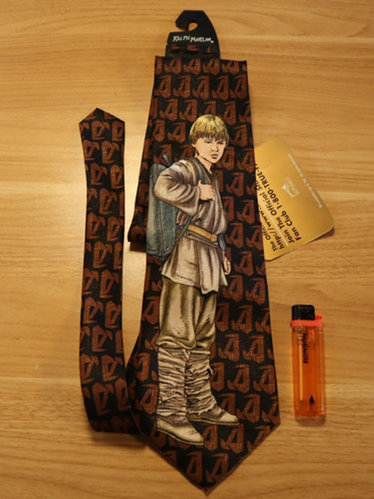 Corbata Star Wars Young Anakin Ralph Marlin Negro 2
