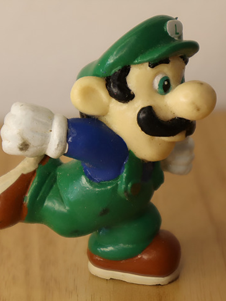 Luigi 1989 Mario Bros Figura Mini Nintendo Applause 1