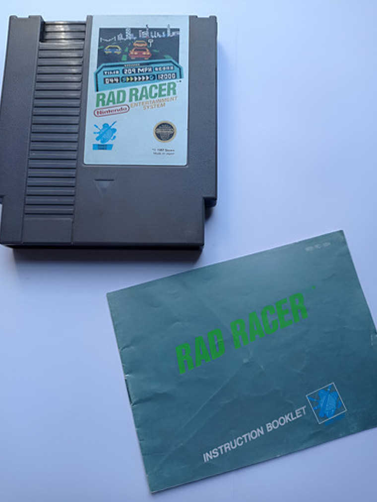 Rad Racer Con Manual Nes Squaresoft Nintendo 1