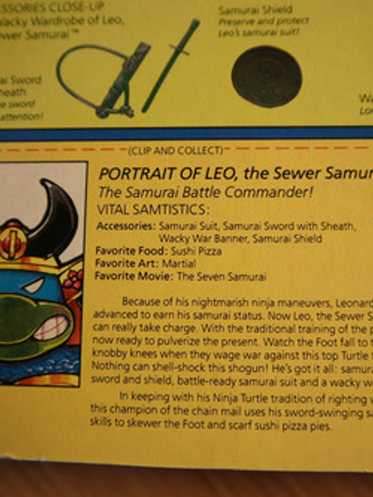 Leo Sewer Samurai 1990 Firma Kevin Eastman Tmnt ! Leonardo 7