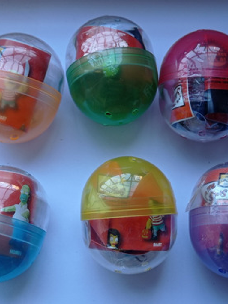 Set 6x Simpsons Colgantes 2007 Tomy Halloween Lucky Charm 2