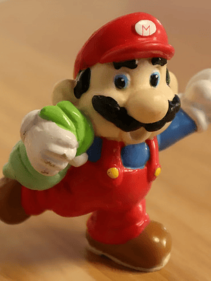 Mario Bros With Grass 1989 Figura Mini Nintendo Applause