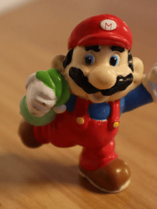 Mario Bros With Grass 1989 Figura Mini Nintendo Applause