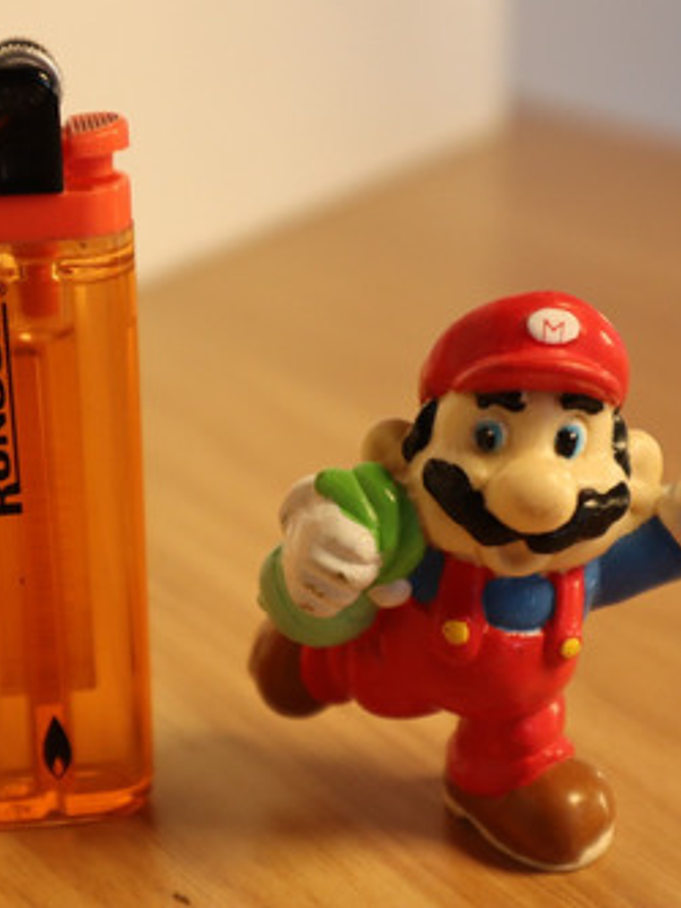 Mario Bros With Grass 1989 Figura Mini Nintendo Applause 3