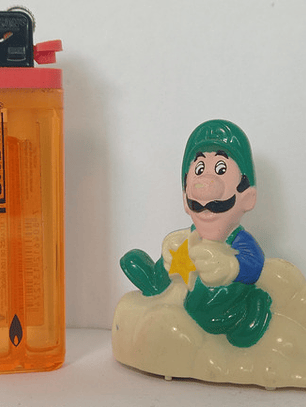 Luigi With Star 1989 Figura Mini Nintendo Mario Bros 80s