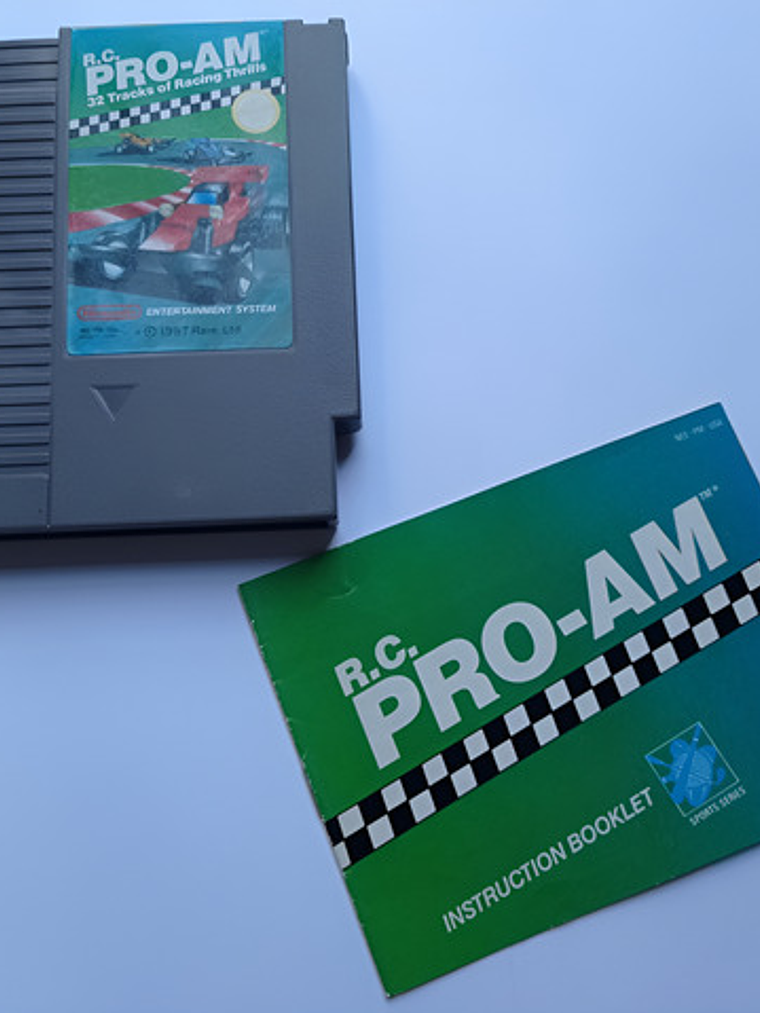 R.c. Pro-am Con Manual Nes Rare David Wise Nintendo 1